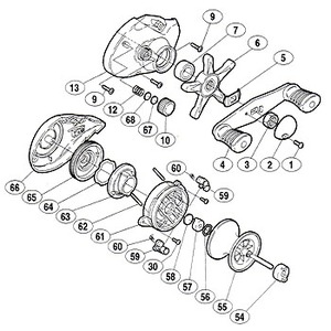 シマノ（SHIMANO） パーツ：バスライズ スプール軸当タリB No058