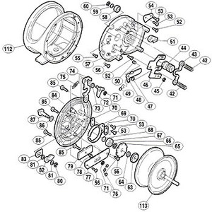 シマノ（SHIMANO） パーツ：03 ジガー NR 1500 A-RB スプール軸間座 No064