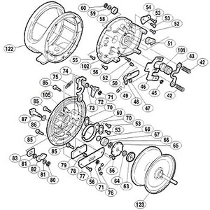 シマノ（SHIMANO） パーツ：03 ジガー NR 1500P A-RB スプール軸間座 No064