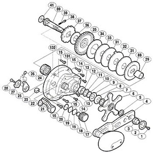 シマノ（SHIMANO） パーツ：03 ジガー NR 2000 A-RB スプールドラグ座金 B No018