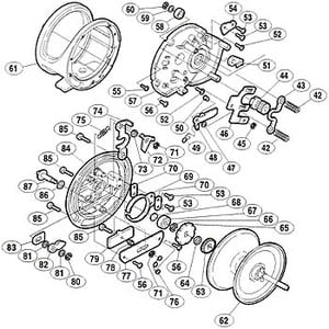 シマノ（SHIMANO） パーツ：03 ジガー NR 2000 A-RB スプール軸当タリB No068