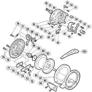 シマノ（SHIMANO） パーツ：スコーピオン オシア ジガー 1000 A-RB E形止メ輪2 No044