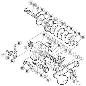 シマノ（SHIMANO） パーツ：スコーピオン オシア ジガー 1000 ハンドル受ケ座金 No005