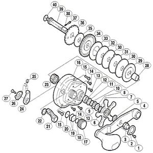 シマノ（SHIMANO） パーツ：スコーピオン オシア ジガー 1000 スプールドラグ座金 A No019