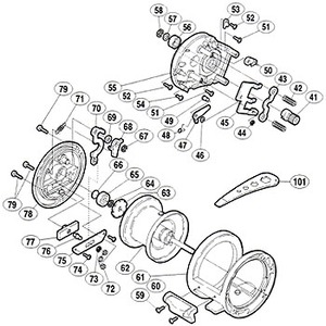 シマノ（SHIMANO） パーツ：スコーピオン オシア ジガー 1000 スプール組 No062