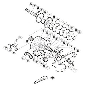 シマノ（SHIMANO） パーツ：スコーピオン オシア ジガー 1500 A-RB リテーナー No002