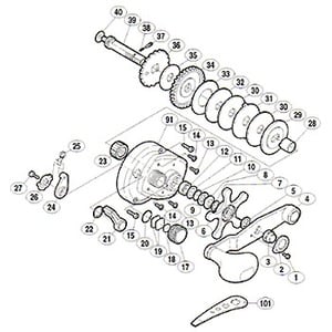 シマノ（SHIMANO） パーツ：スコーピオン オシア ジガー 1500 サラバネ DB-8L No008