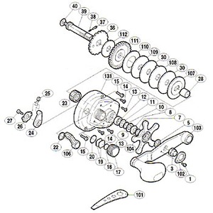 シマノ（SHIMANO） パーツ：スコーピオン オシア ジガー 1500P ハンドル固定ナット No003