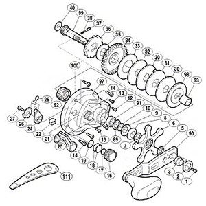 シマノ（SHIMANO） パーツ：オシア ジガー 2000 A-RB スプールドラグ座金 A No018