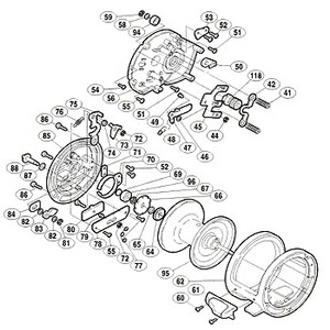 シマノ（SHIMANO） パーツ：オシア ジガー 2000P A-RB 固定ボルト B No055