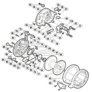 シマノ（SHIMANO） パーツ：オシア ジガー 2000P A-RB 本体枠組 No062