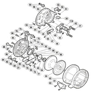 シマノ（SHIMANO） パーツ：オシア ジガー 2000P A-RB スプール組 No095