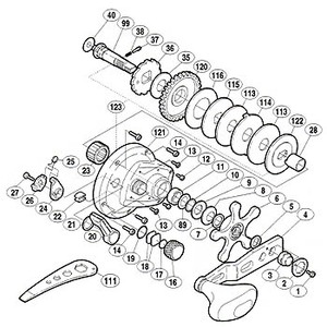 シマノ（SHIMANO） パーツ：オシア ジガー 2000P ハンドル受ケ座金 No005