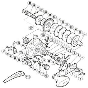 シマノ（SHIMANO） パーツ：オシア ジガー 3000 スタードラグ間座 No010