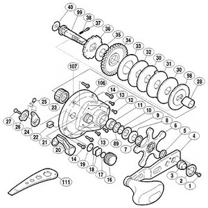 シマノ（SHIMANO） パーツ：オシア ジガー 3000 スプールドラグ座金 B No017