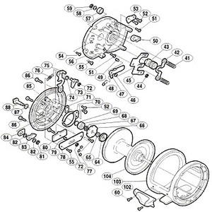 シマノ（SHIMANO） パーツ：オシア ジガー 3000 スプール軸間座 No065