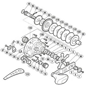 シマノ（SHIMANO） パーツ：オシア ジガー 3000P A-RB ハンドル固定ナット No003