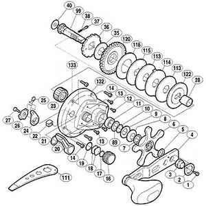 シマノ（SHIMANO） パーツ：オシア ジガー 3000P スプールドラグツマミ No016