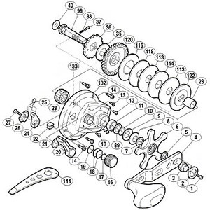 シマノ（SHIMANO） パーツ：オシア ジガー 3000P スプールドラグ座金 A No018