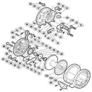 シマノ（SHIMANO） パーツ：オシア ジガー 3000P スプール組 No104