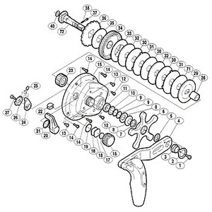 シマノ（SHIMANO） パーツ：オシア ジガー 4000 A-RB スプールドラグ座金 B No017