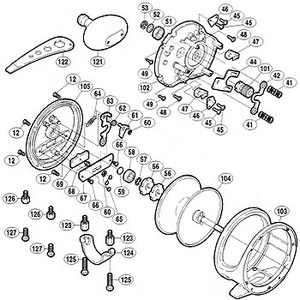 シマノ（SHIMANO） パーツ：オシア ジガー 4000P A-RB スプール組 No104