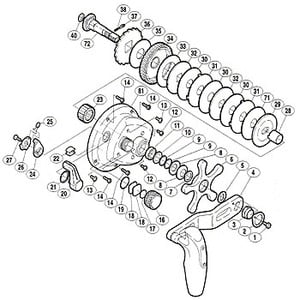 シマノ（SHIMANO） パーツ：オシア ジガー 5000 A-RB ローラークラッチ No023