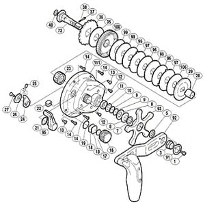 シマノ（SHIMANO） パーツ：オシア ジガー 5000P A-RB ハンドル受ケ座金 No005