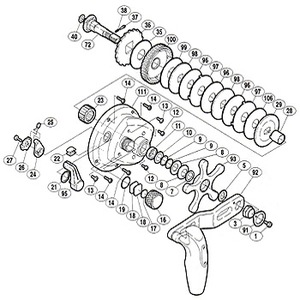 シマノ（SHIMANO） パーツ：オシア ジガー 5000P A-RB スプールドラグ座金 B No017