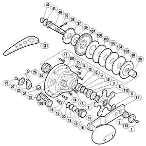 シマノ（SHIMANO） パーツ：03 ジガー EV 2500PG A-RB リテーナー No113