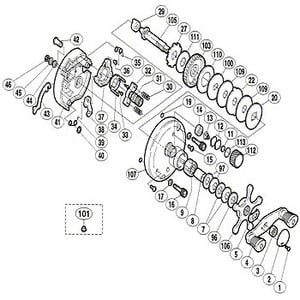 シマノ（SHIMANO） パーツ：カルカッタ 400 クラッチヨークバネ No030