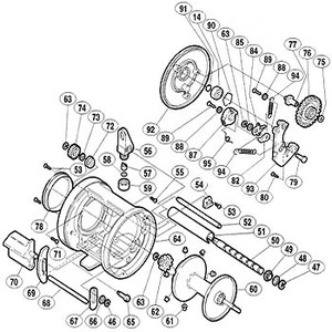 シマノ（SHIMANO） パーツ：カルカッタ 400 スプール組 No060