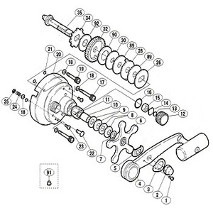 シマノ（SHIMANO） パーツ：カルカッタ 700 スプールドラグ座金B No013