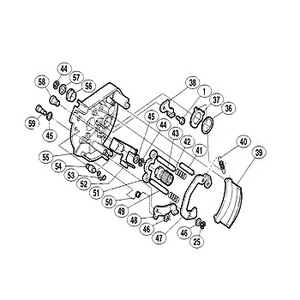 シマノ（SHIMANO） パーツ：カルカッタ 700 クラッチツメガイド No038