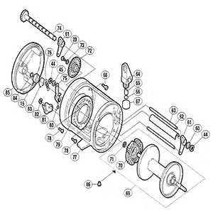 シマノ（SHIMANO） パーツ：カルカッタ 700 クリックツメ組 No075