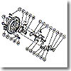 パーツ：チタノス・スピードマスター石鯛 GT4000 クリックギヤ（部品No.051）