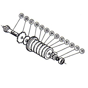 シマノ（SHIMANO） パーツ：チタノス・スピードマスター石鯛 GT4000 サラバネ（部品No.080）