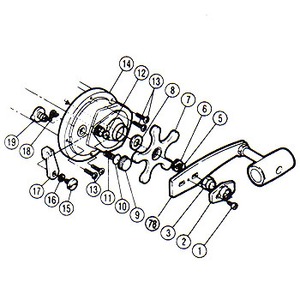 シマノ（SHIMANO） パーツ：チタノス・タナトル石鯛 GT-3000 スタードラグ組（部品No.007）