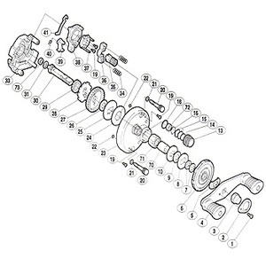 シマノ（SHIMANO） パーツ：カルカッタ チヌ 1000 A-RB スプールドラグ座金（B）（部品No.014）