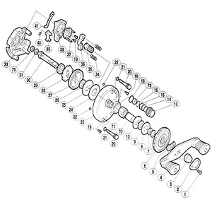 シマノ（SHIMANO） パーツ：カルカッタ チヌ 1000 A-RB クラッチカム（部品No.038）