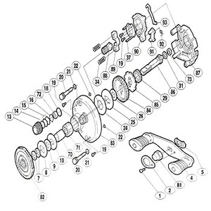 シマノ（SHIMANO） パーツ：カルカッタ チヌ 1001 A-RB スプールドラグ座金（B）（部品No.014）