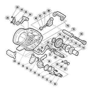 シマノ（SHIMANO） パーツ：03 チヌマチック 1000 A-RB パーツ 太糸仕様：ベアリング抜ケ止メ No.049