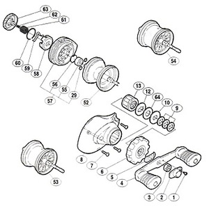 シマノ（SHIMANO） パーツ：チヌマチック 1000XT リテーナ（部品No.002）