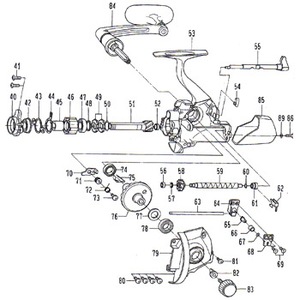 ダイワ（Daiwa） パーツ：パワーサーフ 4000QD ハンドル No084