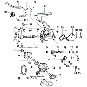 ダイワ（Daiwa） パーツ：トーナメント-ISO Z2000LB ウォームシャフトボールベアリング No074