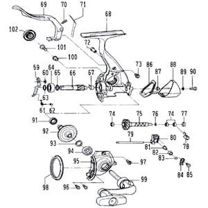 ダイワ（Daiwa） パーツ：トーナメント-ISO Z2000LB ハンドルSC No101