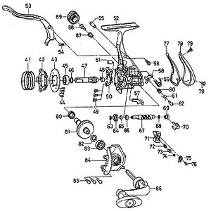 ダイワ（Daiwa） パーツ：T-ISO インパルト2000LB ウォームシャフト No067