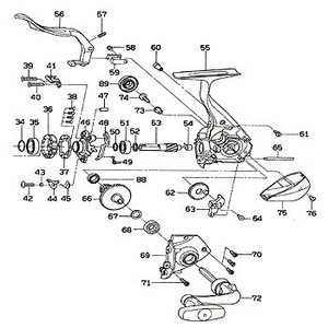 ダイワ（Daiwa） パーツ：プレイソ 2000LB メタルベアリングカラーリング No034