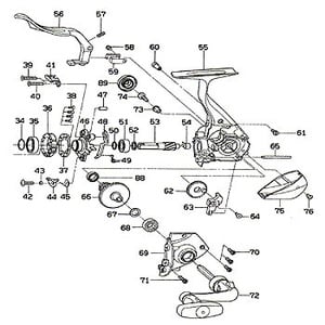 ダイワ（Daiwa） パーツ：プレイソ 2000LB プッシュヘッド No047