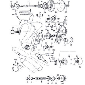 ダイワ（Daiwa） パーツ：シーボーグ Z500T セットプレートギヤー（E）W（部品No.064）